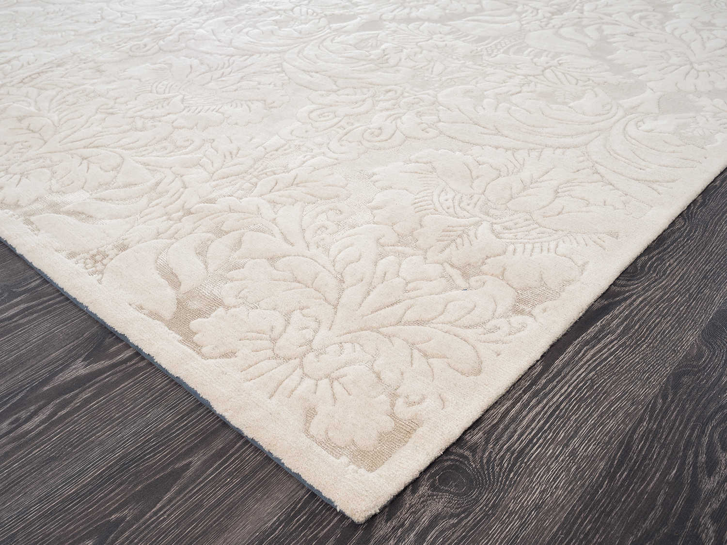 Непальский ковер из шерсти и шёлка «ART COLLECTION» DAMASK GR-SMOKE BROWN-SMOKE GREY(90279)