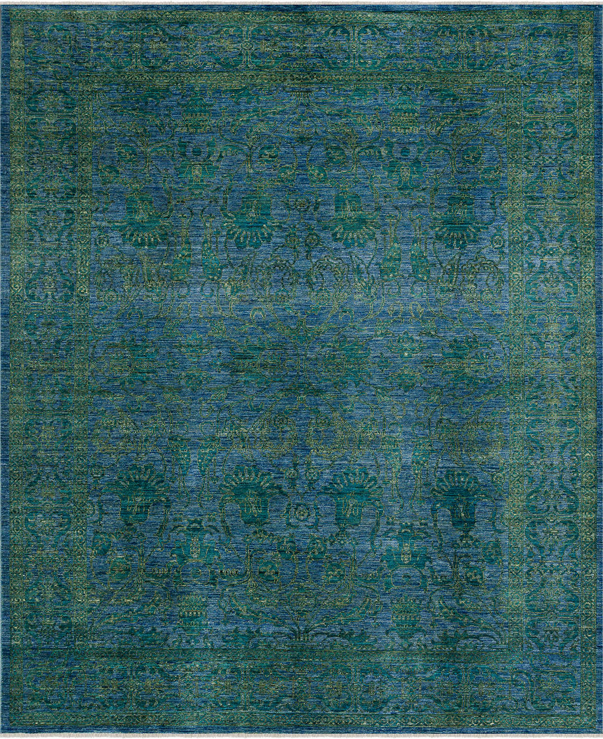 Пакистанский ковер из шерсти «CALIFORNIA RUG» BLU-GRN(250X300)