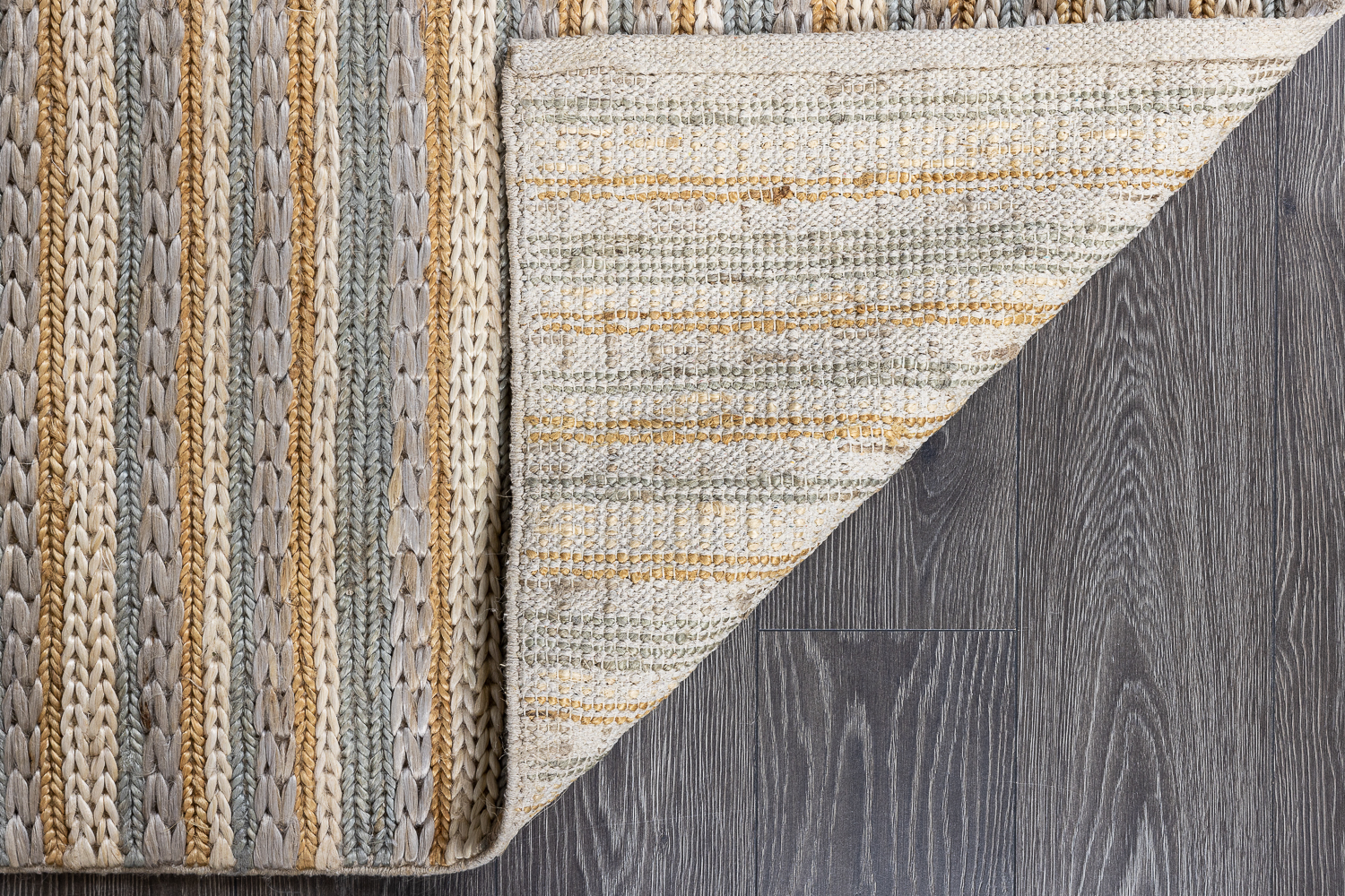 Индийский ковер из джута «JUTE MODERN» NATURAL-SILVER