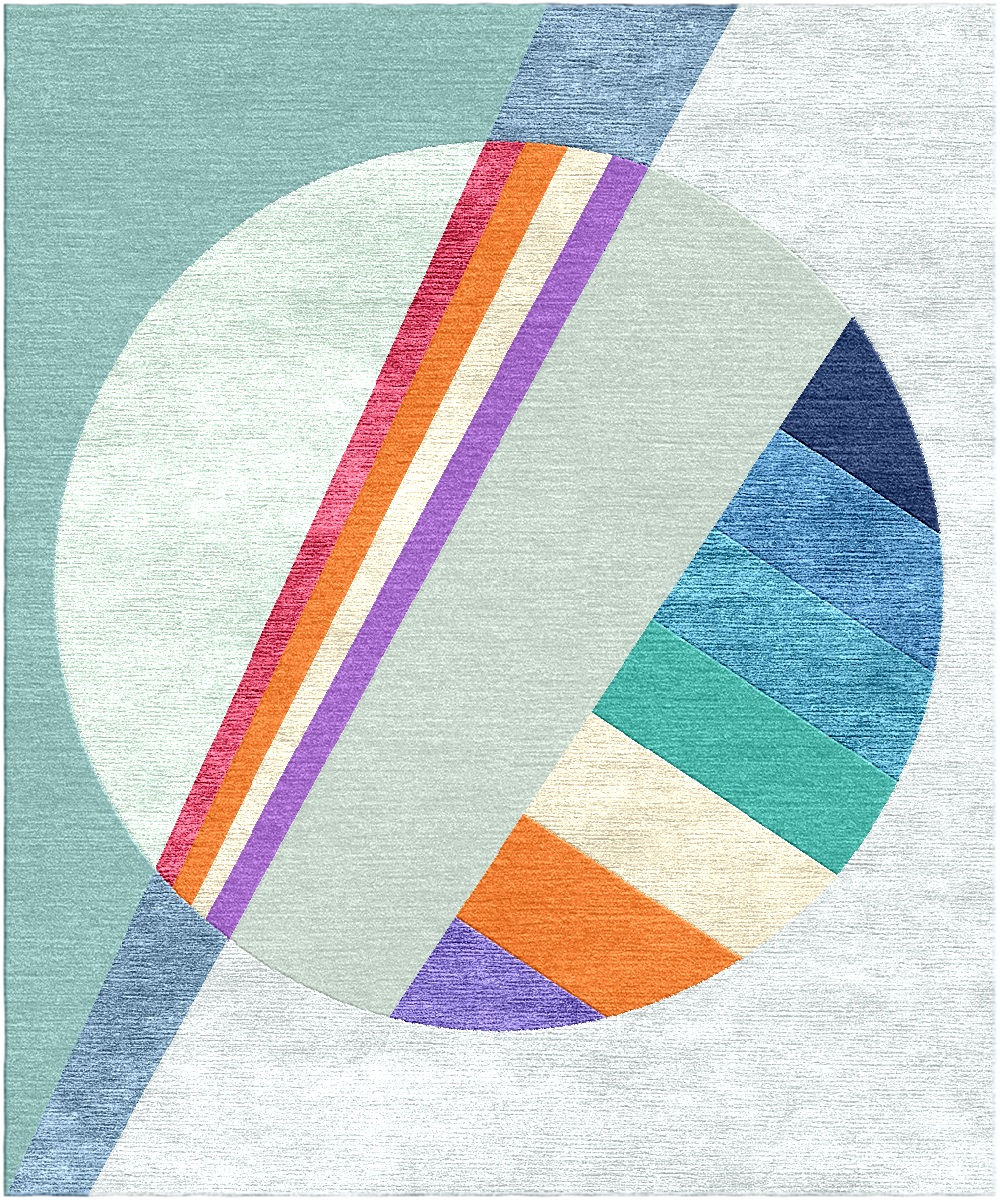 Индийский ковер из арт-шёлка и шерсти «ART DE VIVRE GEOMETRIC» Geometric Cod.38