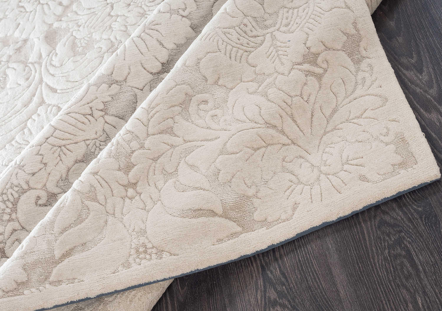 Непальский ковер из шерсти и шёлка «ART COLLECTION» DAMASK GR-SMOKE BROWN-SMOKE GREY(90279)