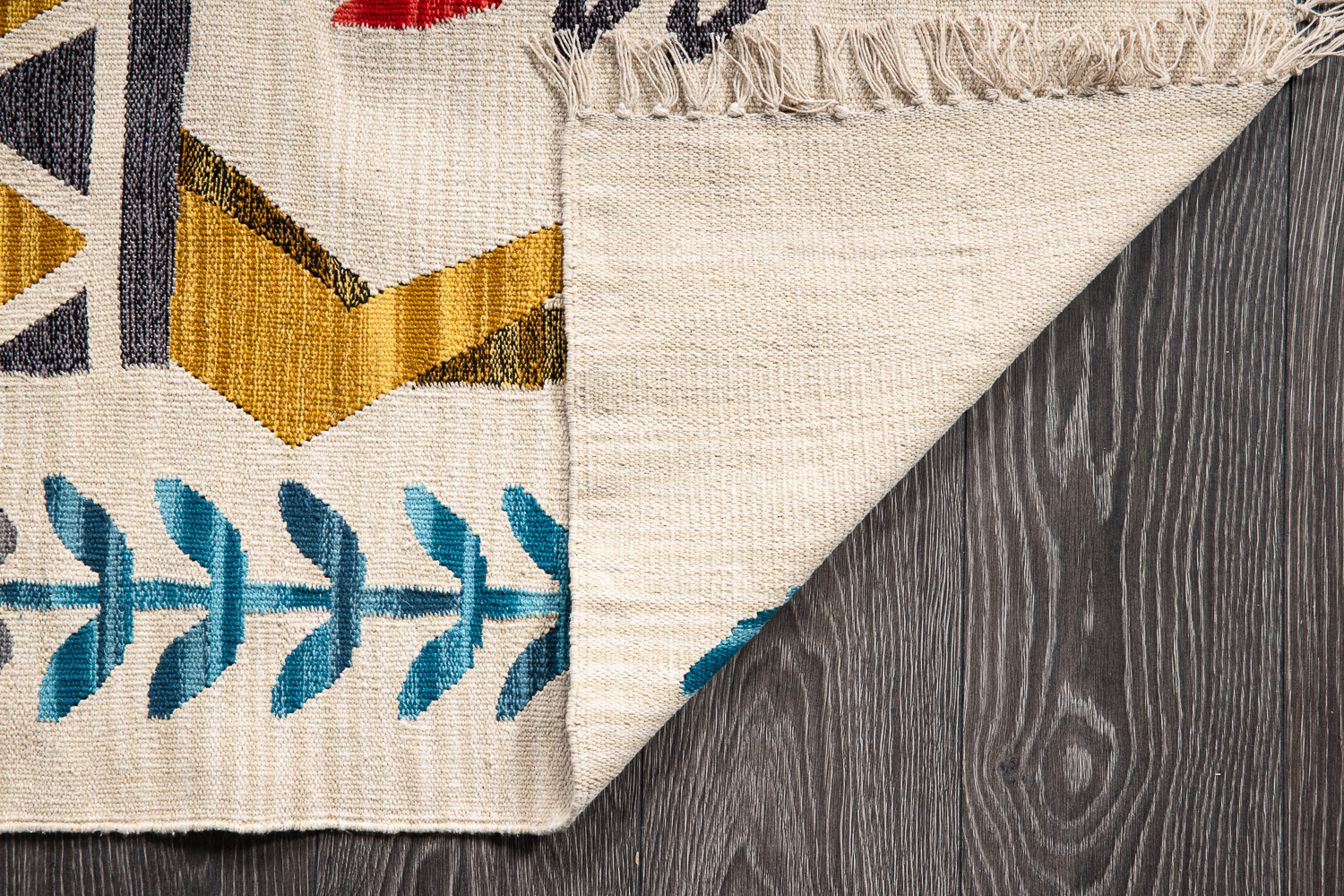 Индийский ковер из хлопка «ARCTIC KILIM» HARE-IVR-MLT