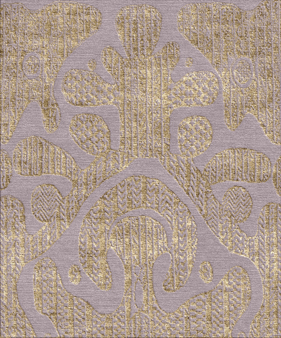 Индийский ковер из арт-шёлка и шерсти «Art de Vivre by DETALI» design Inessa Koroleva «ONEGA DEW»