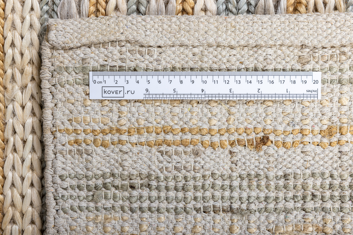 Индийский ковер из джута «JUTE MODERN» NATURAL-SILVER