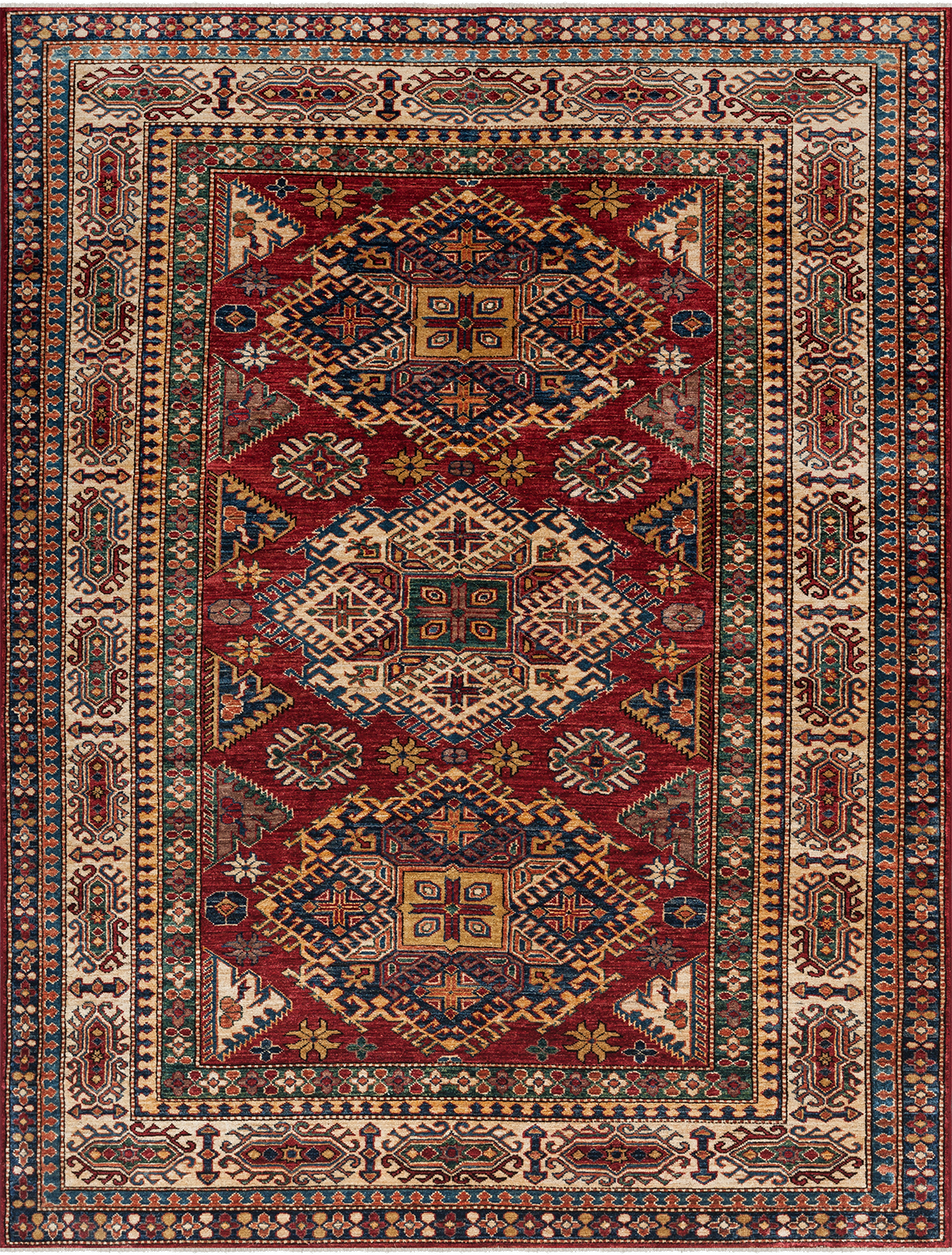 Пакистанский ковер из шерсти «KAZAK CLASSIC» RED-IVR(184X241)