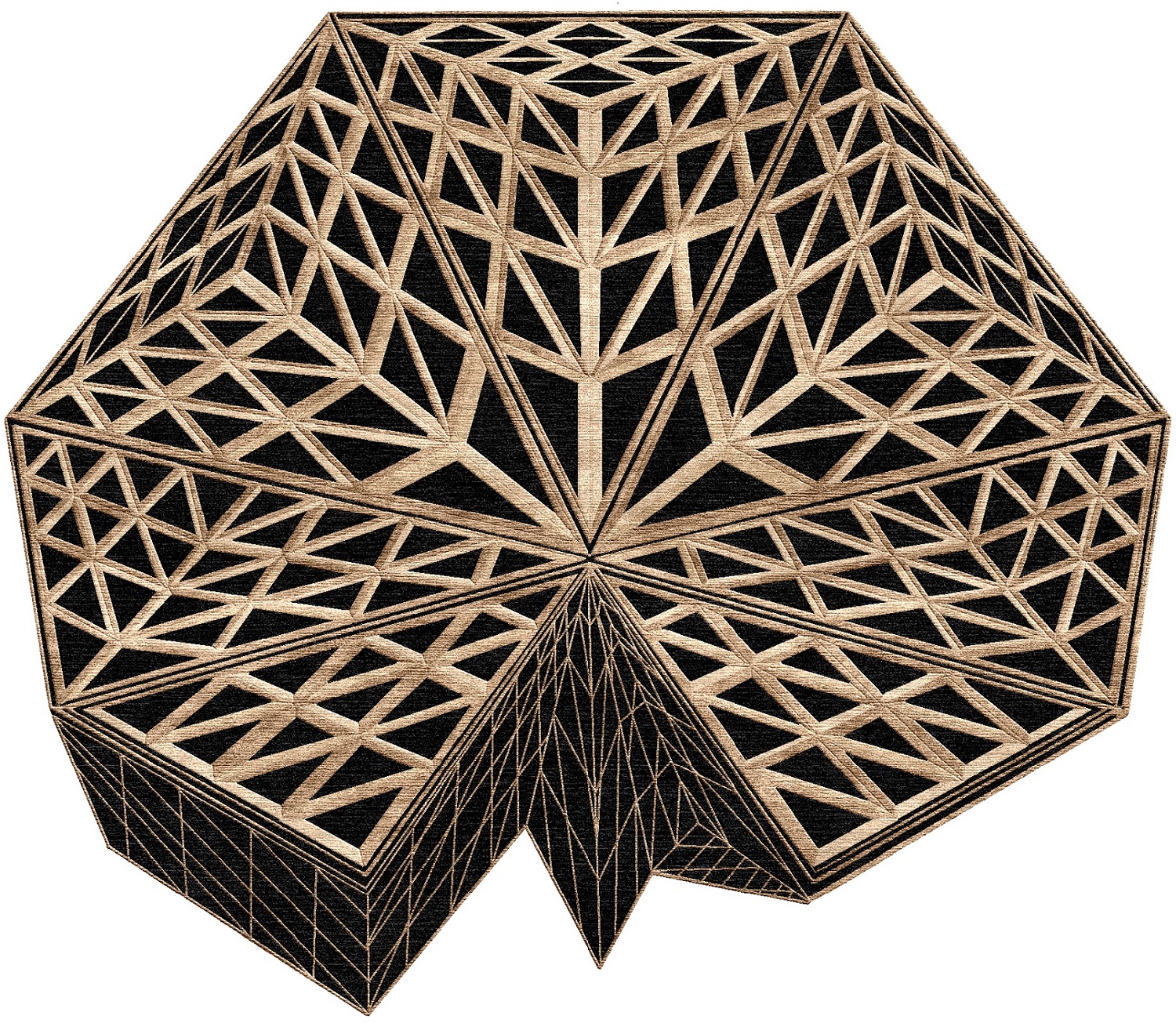 Индийский ковер из арт-шёлка и шерсти «Art de Vivre by DETALI» design Victoria Mikhno «INTRICATE BLACK»