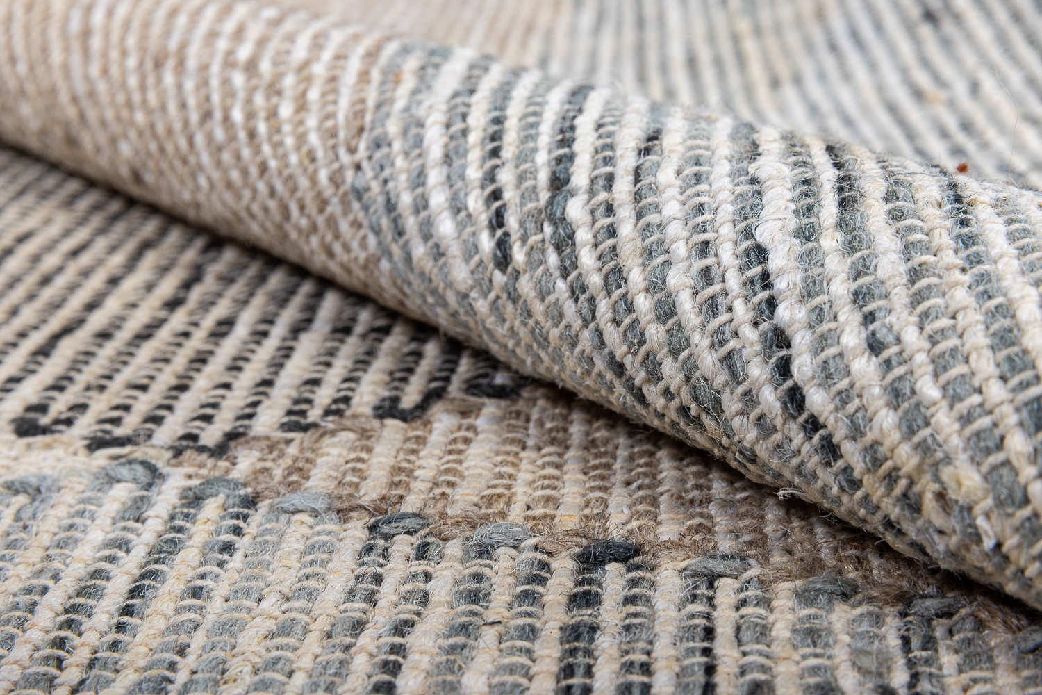 Индийский ковер из джута «MODERN KILIM» NATURAL-AQUA