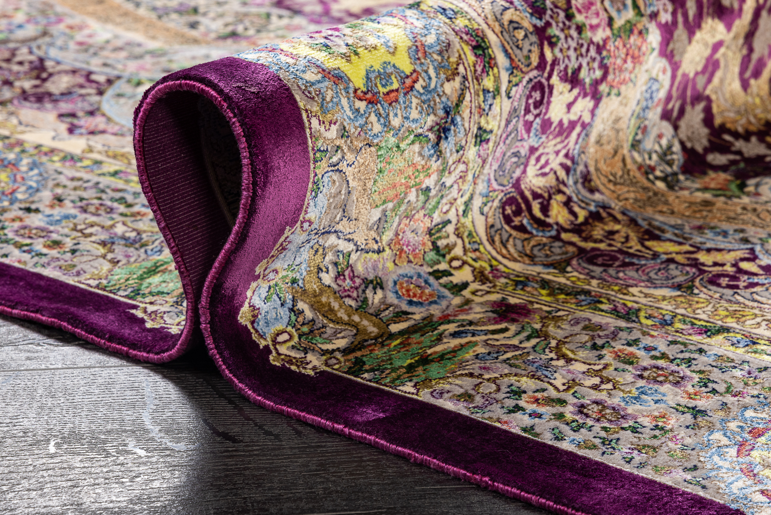 Иранский ковер из шерсти и шёлка «MASTERPIECE WOOL AND SILK» 018-24-460-DMAGENTA