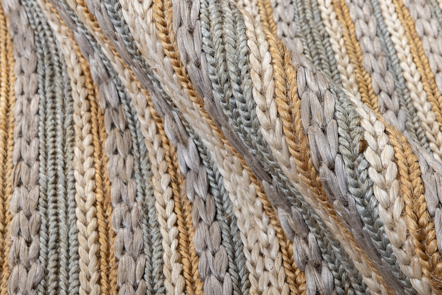 Индийский ковер из джута «JUTE MODERN» NATURAL-SILVER