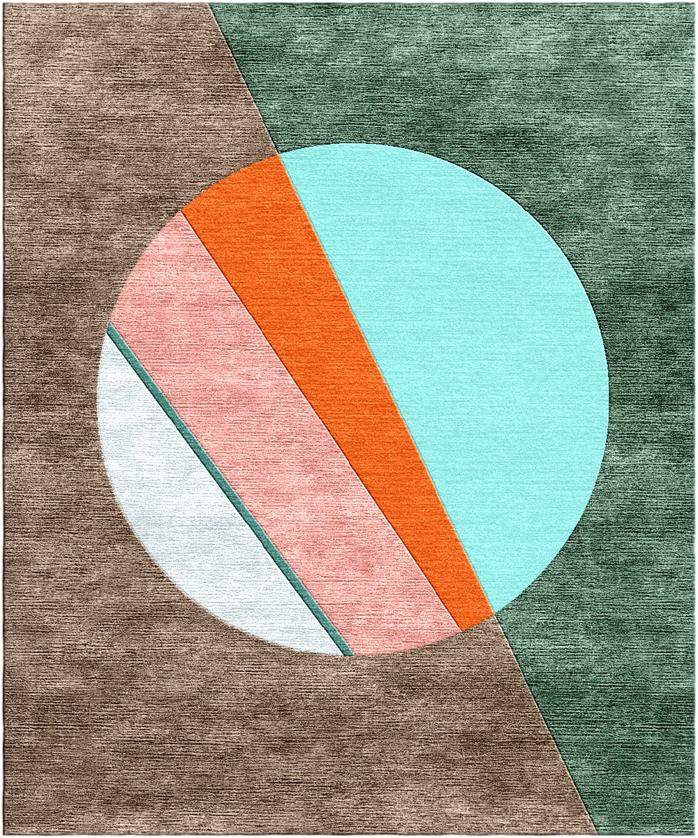 Индийский ковер из арт-шёлка и шерсти «ART DE VIVRE GEOMETRIC» Geometric Cod.37