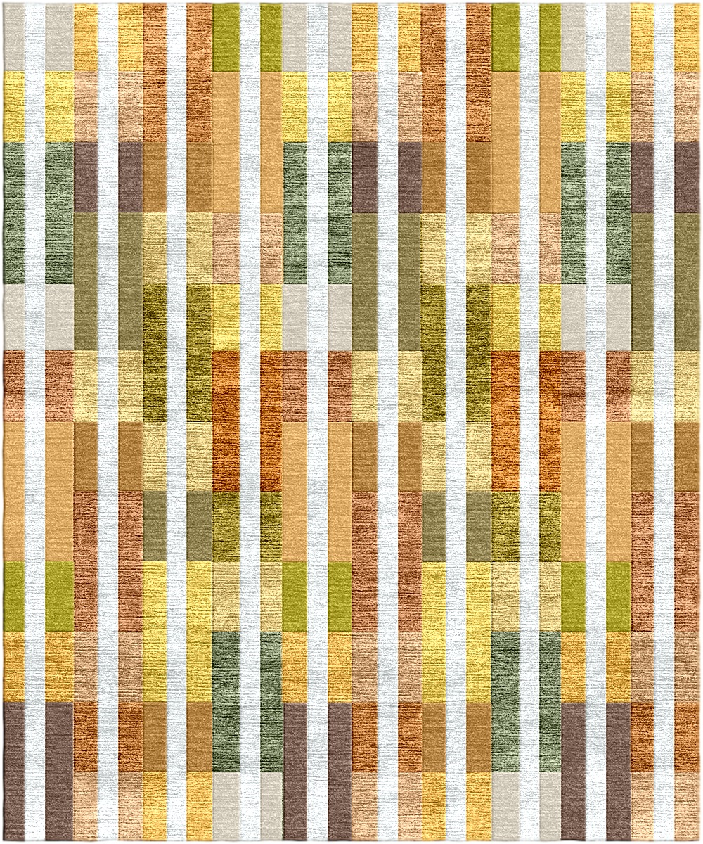 Индийский ковер из арт-шёлка и шерсти «ART DE VIVRE GEOMETRIC» Geometric Cod.25