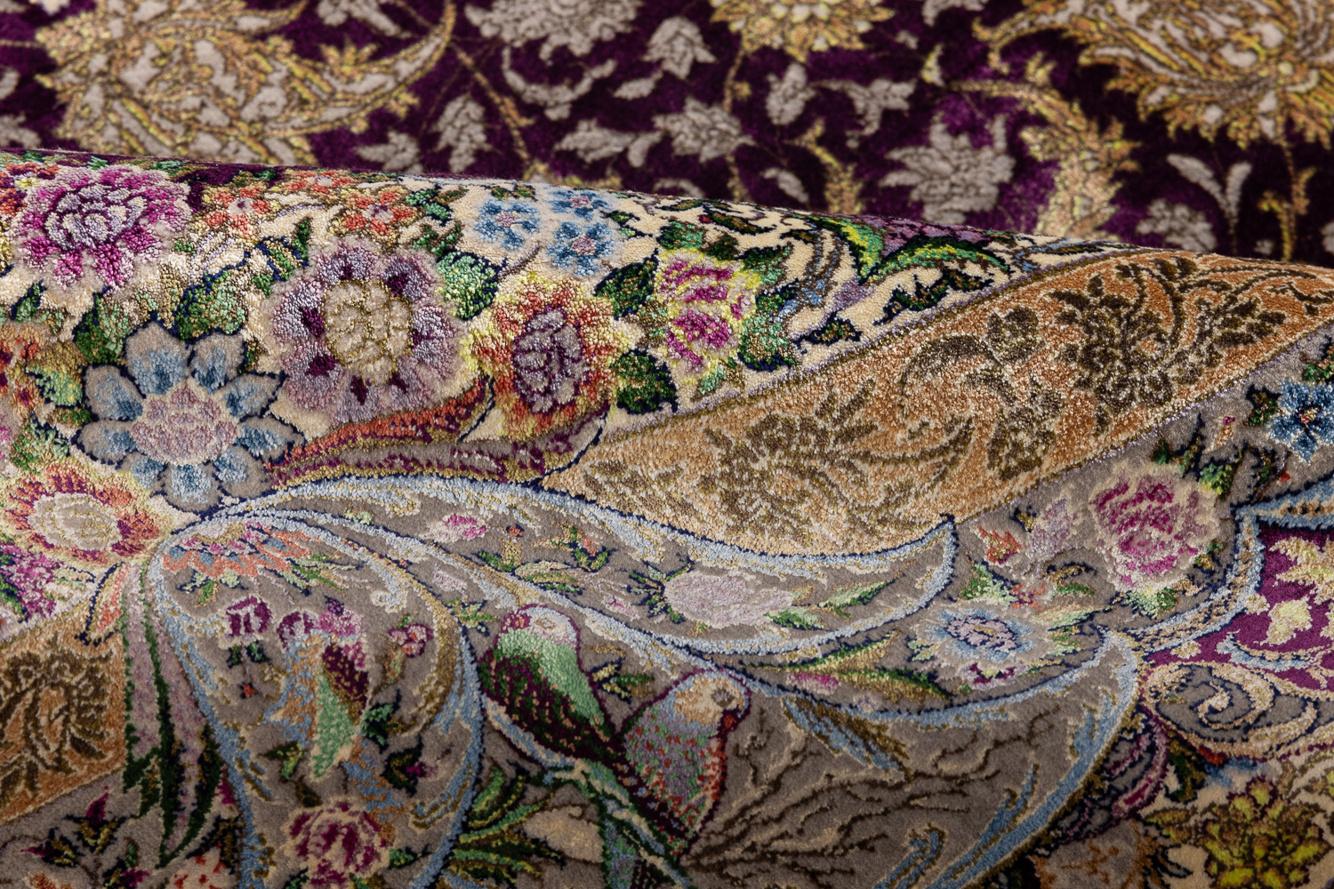 Иранский ковер из шерсти и шёлка «MASTERPIECE WOOL AND SILK» 018-24-460-DMAGENTA