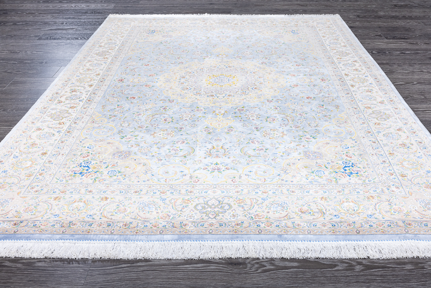 Иранский ковер из шёлка, модала и акрила «MASTERPIECE QUM» 034-22-Shahan-1526-BLUE