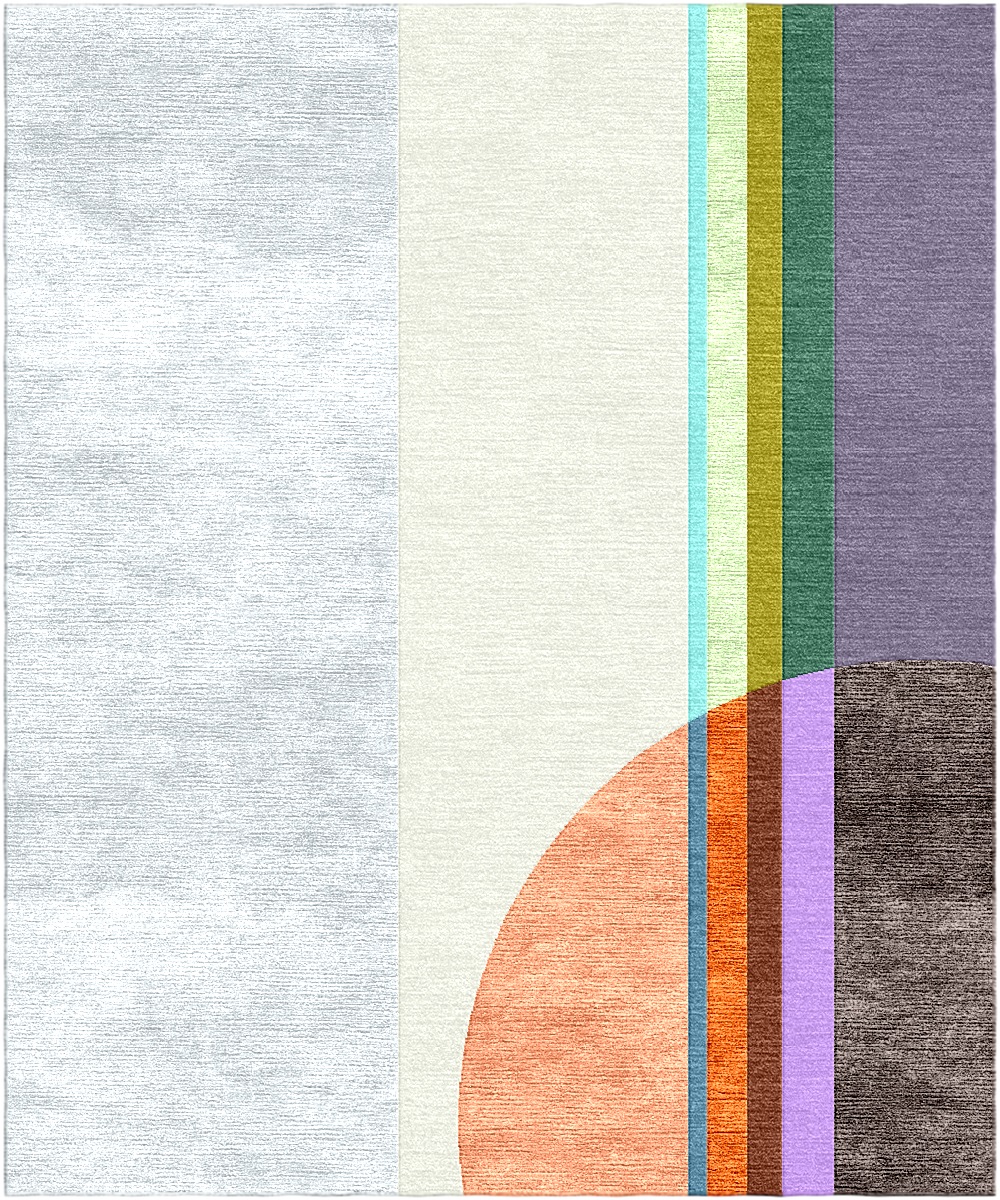 Индийский ковер из арт-шёлка и шерсти «ART DE VIVRE GEOMETRIC» Geometric Cod.40