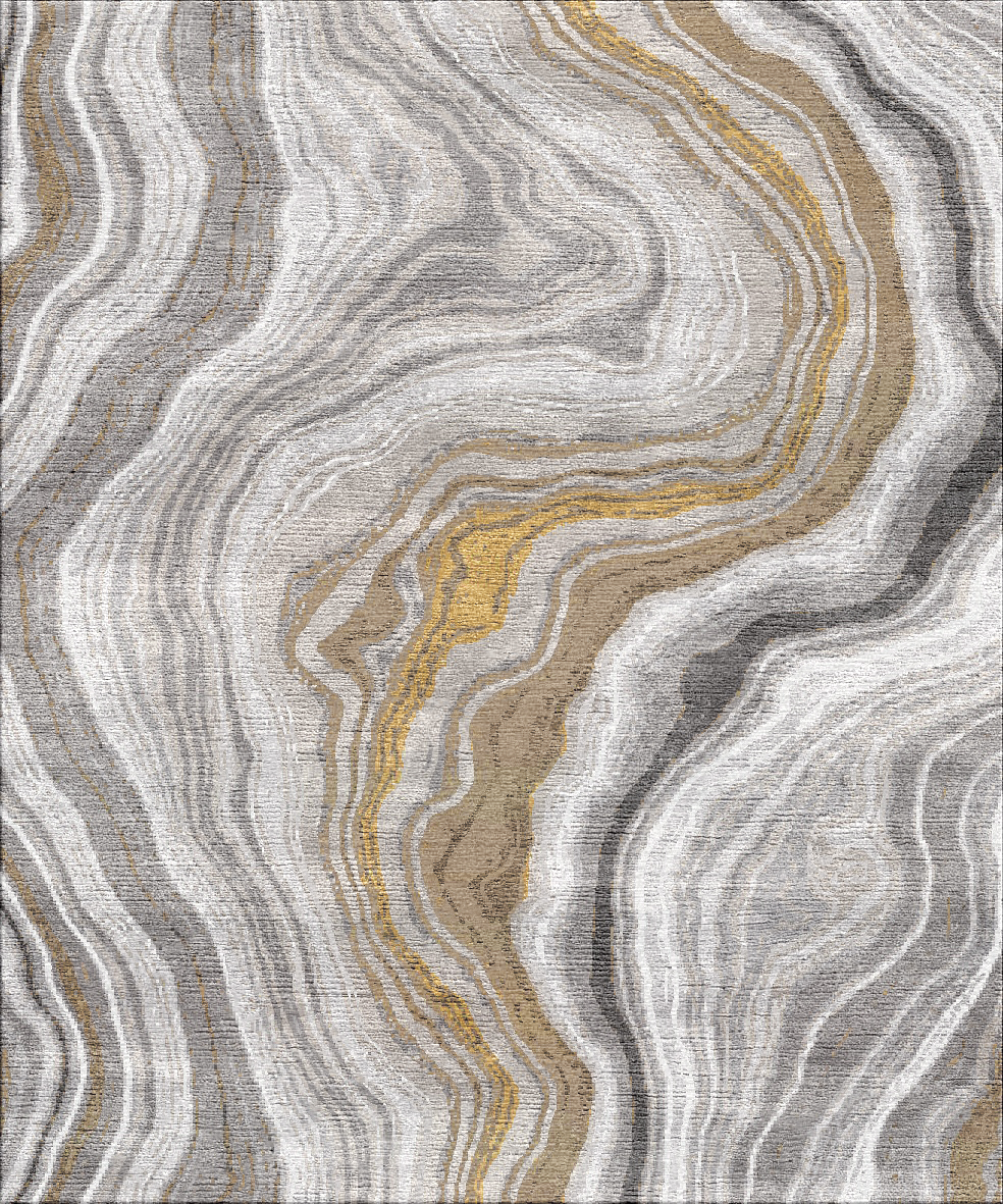 Индийский ковер из арт-шёлка и шерсти «ART DE VIVRE MARBLE» Marble Cod.01