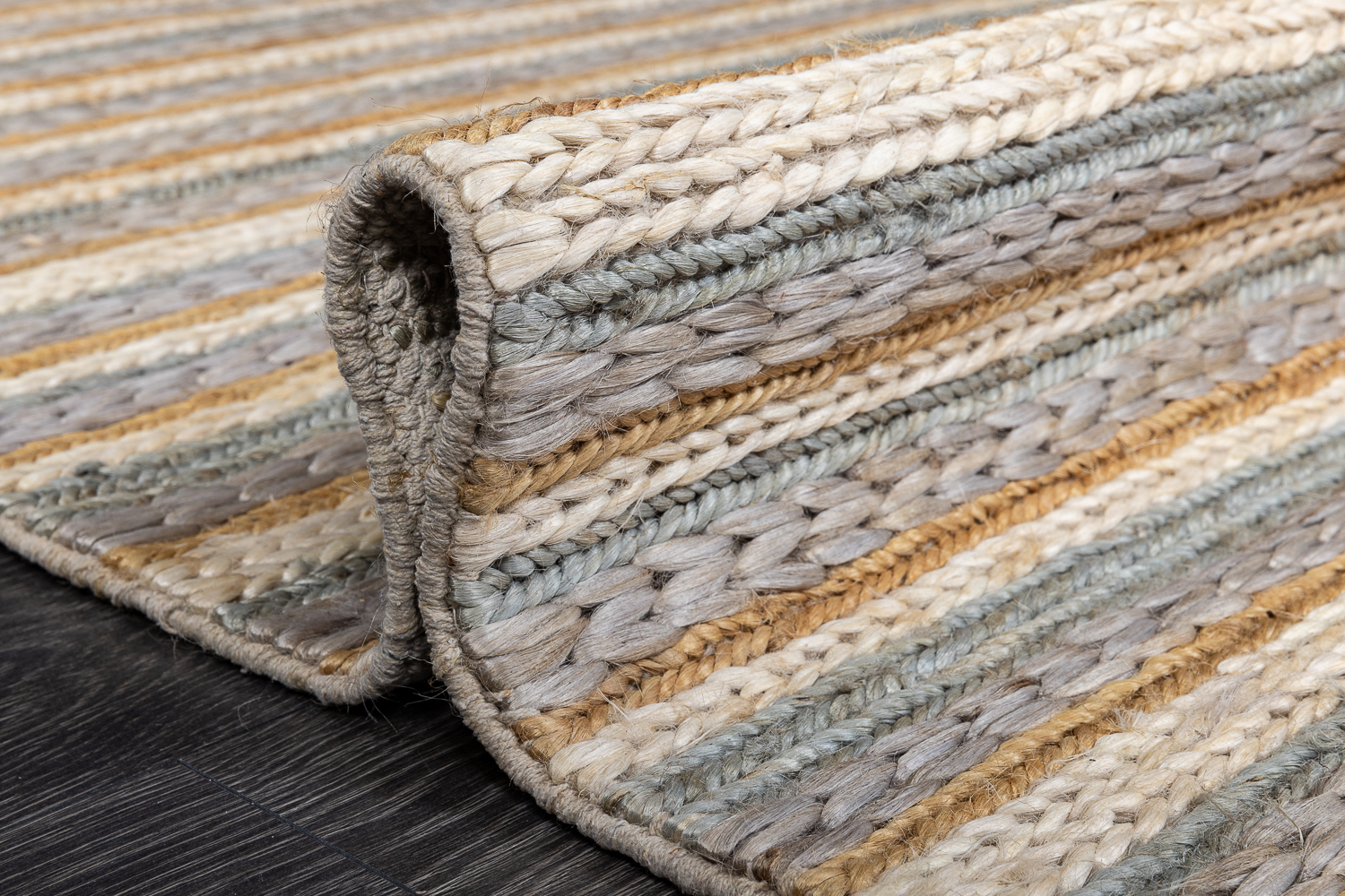 Индийский ковер из джута «JUTE MODERN» NATURAL-SILVER