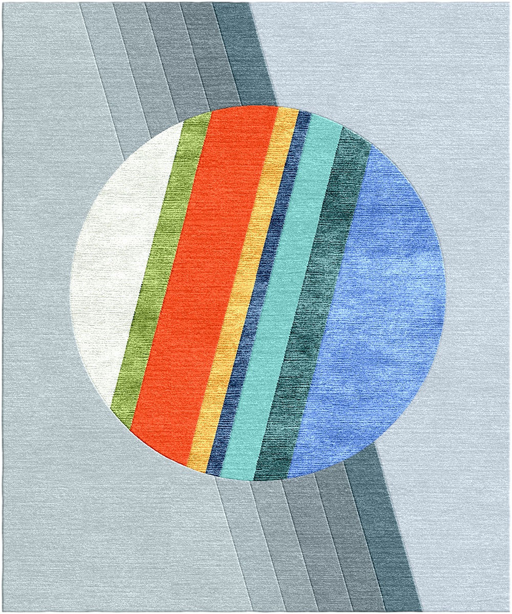 Индийский ковер из арт-шёлка и шерсти «ART DE VIVRE GEOMETRIC» Geometric Cod.39