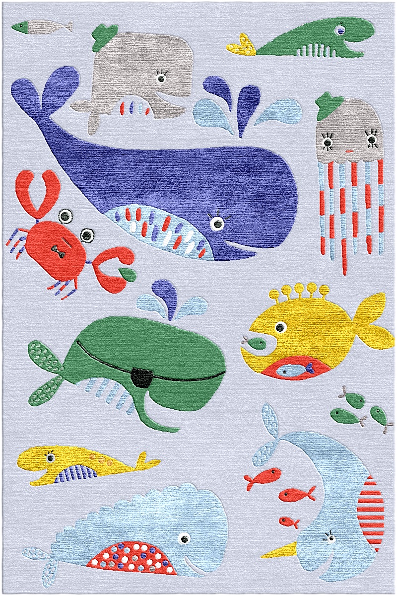 Индийский ковер из арт-шёлка и шерсти «ART DE VIVRE KIDS» Kids rugs Cod.11