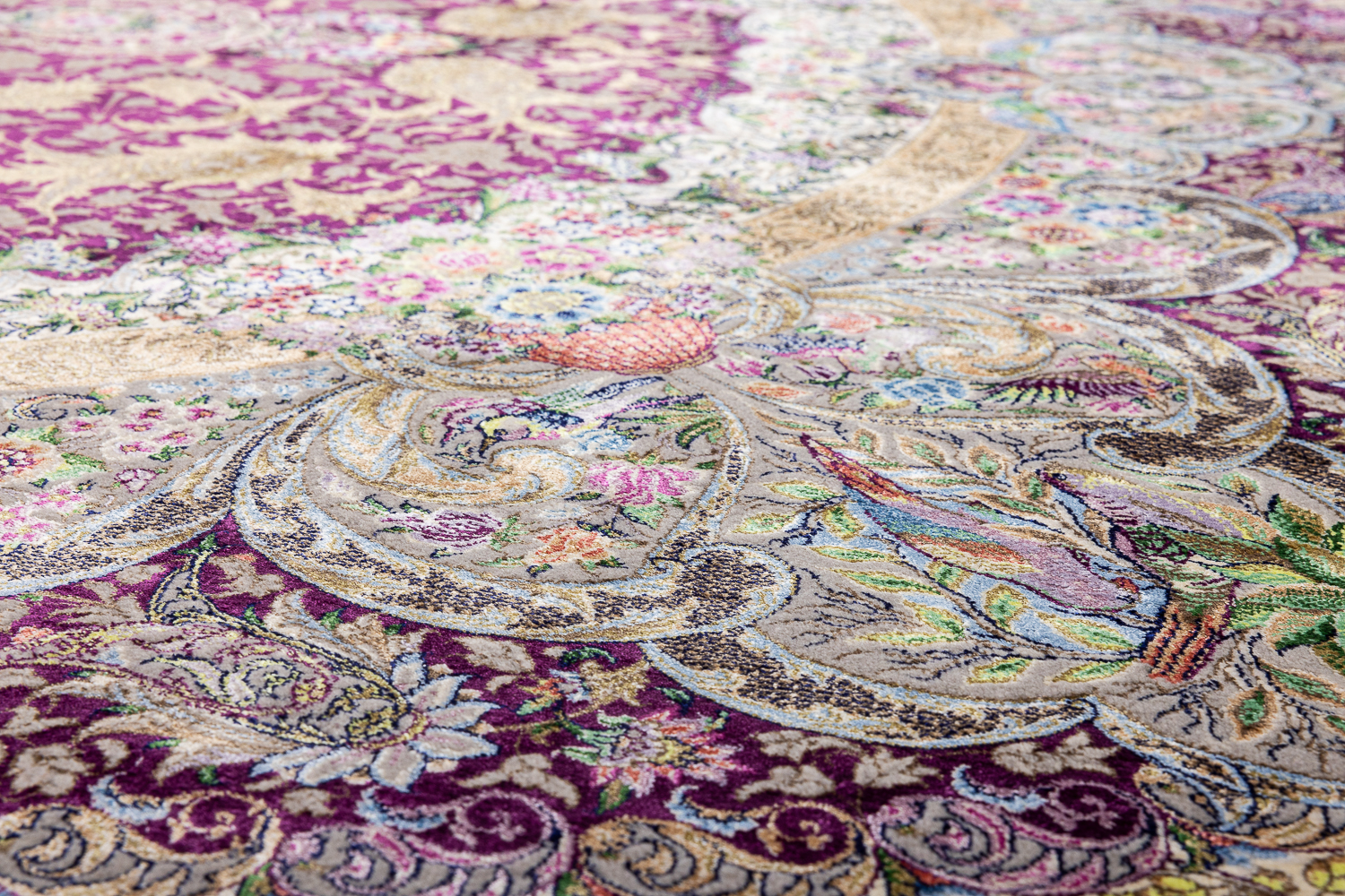 Иранский ковер из шерсти и шёлка «MASTERPIECE WOOL AND SILK» 018-24-460-DMAGENTA