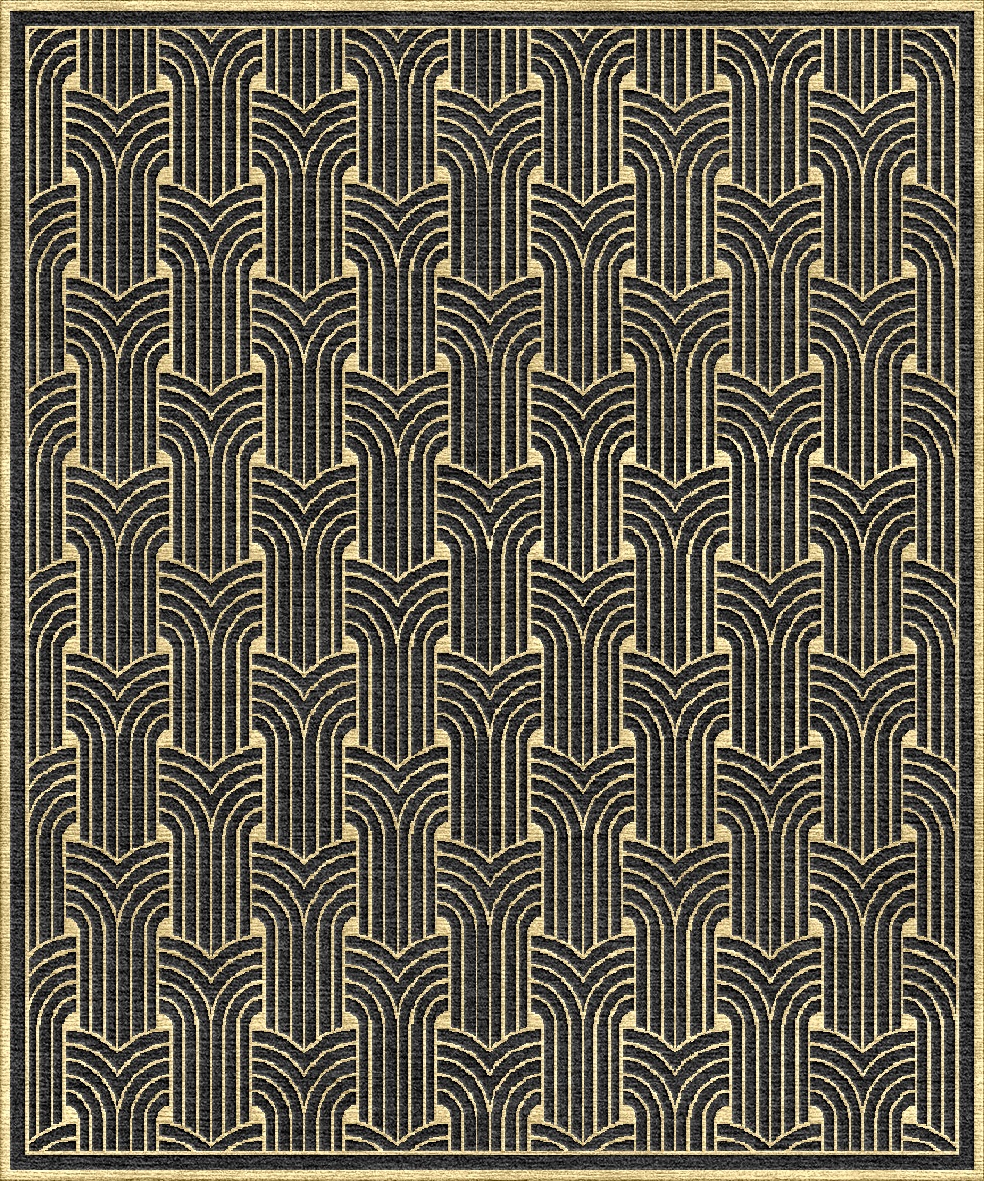 Индийский ковер из арт-шёлка и шерсти «ART DE VIVRE ART DECO» Art Deco Cod.11