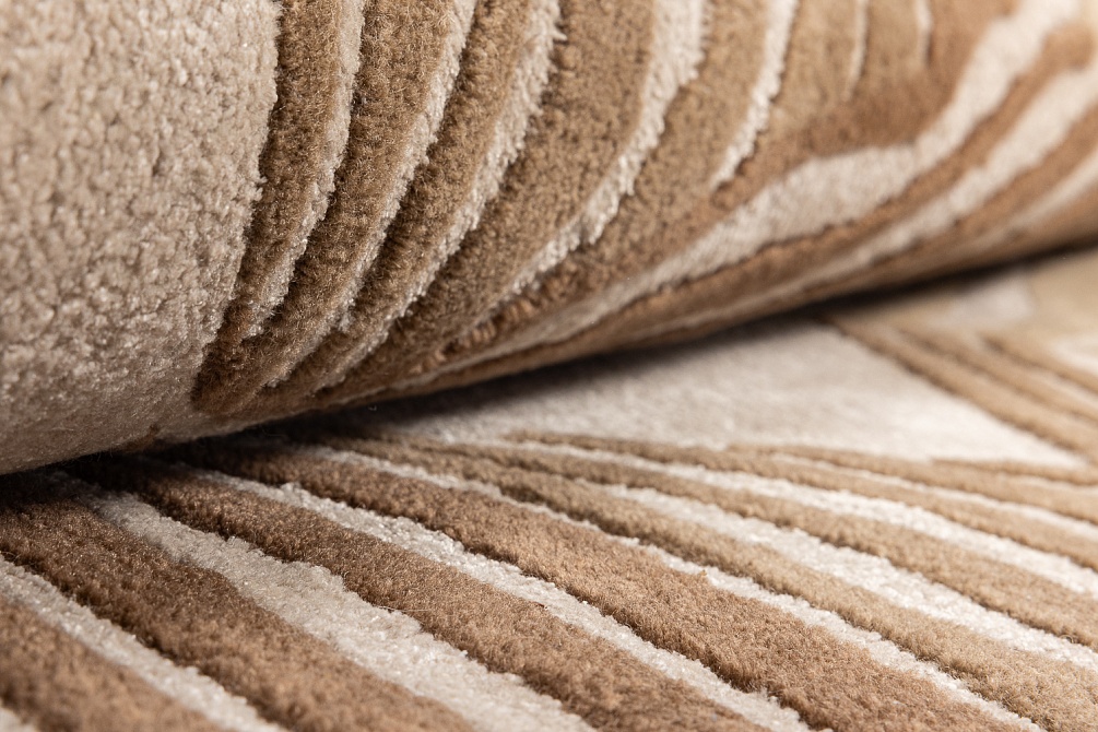 Индийский ковер из шерсти, хлопка и арт-шёлка «LUCIO» TOP262-A.WHITE-T.BROWN 5