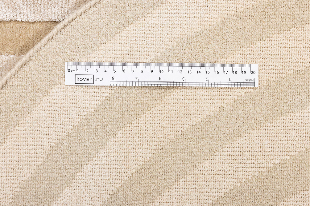 Индийский ковер из шерсти и арт-шёлка «LINES» LINES-04-BGE