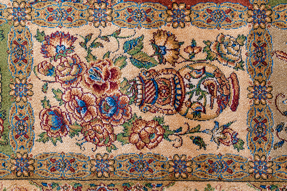 Турецкий ковёр из шёлка и модала «SILK QUM» 9069E-YEL-BGE