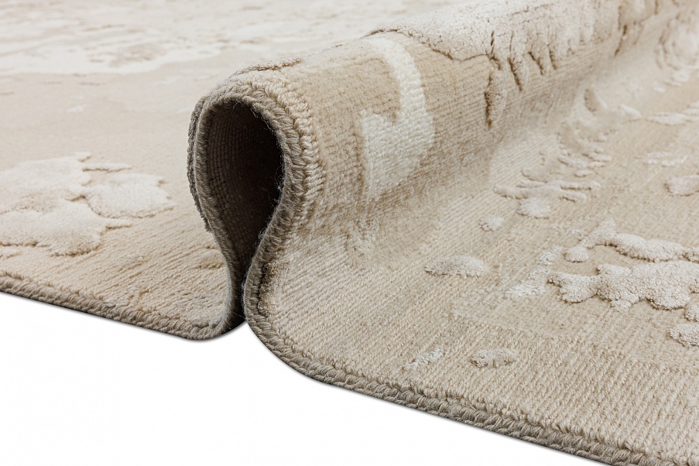 Индийский ковер из шерсти, шёлка и хлопка «CHARME NOMAD» DD24-831-BEIGE 11