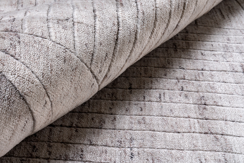 Индийский ковёр из арт-шёлка и шерсти «JAZZ» 2021071-SMOKE GREY