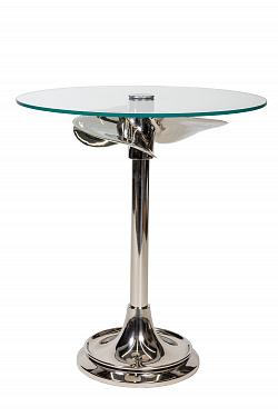 Кофейный столик "Пропеллер" Серебро