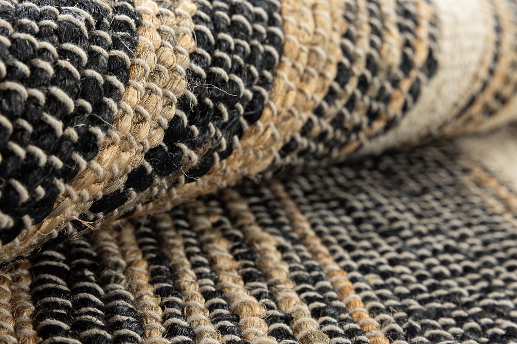 Индийский ковер из джута «JUTE» 1564-N.BLK-WHITE