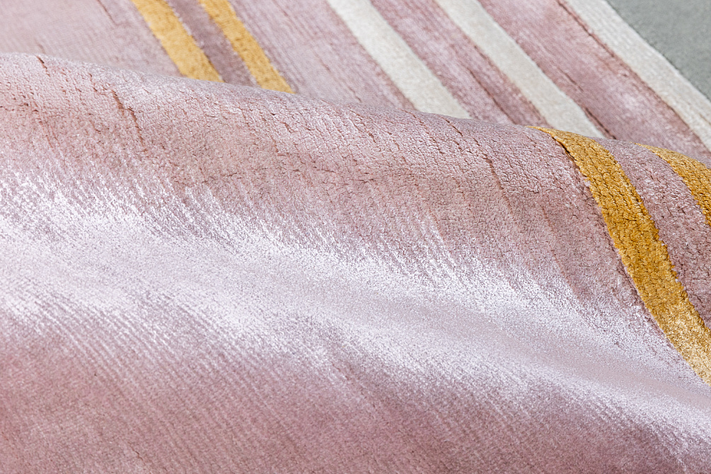 Индийский ковёр из шерсти и арт-шёлка «CARTIE COLLECTION» ART DECO-03-ROSE5