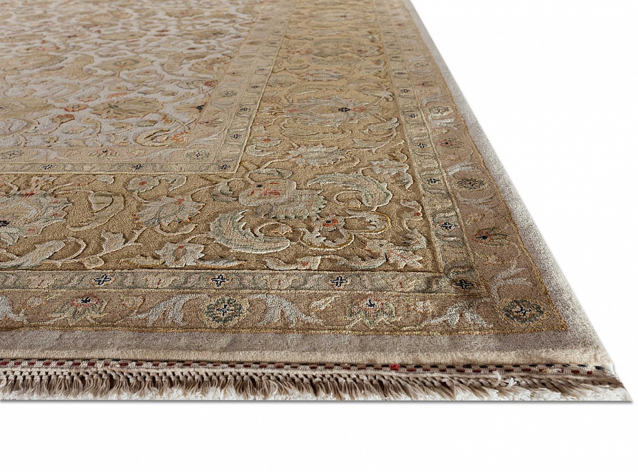 Индийский ковер из шерсти, шёлка и хлопка «AURORA 14/14» QNQ16-MIVR-RGLD 2