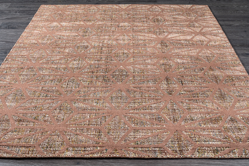 Индийский ковёр из шерсти и арт-шёлка «KONARK» 2021079-BRONZE