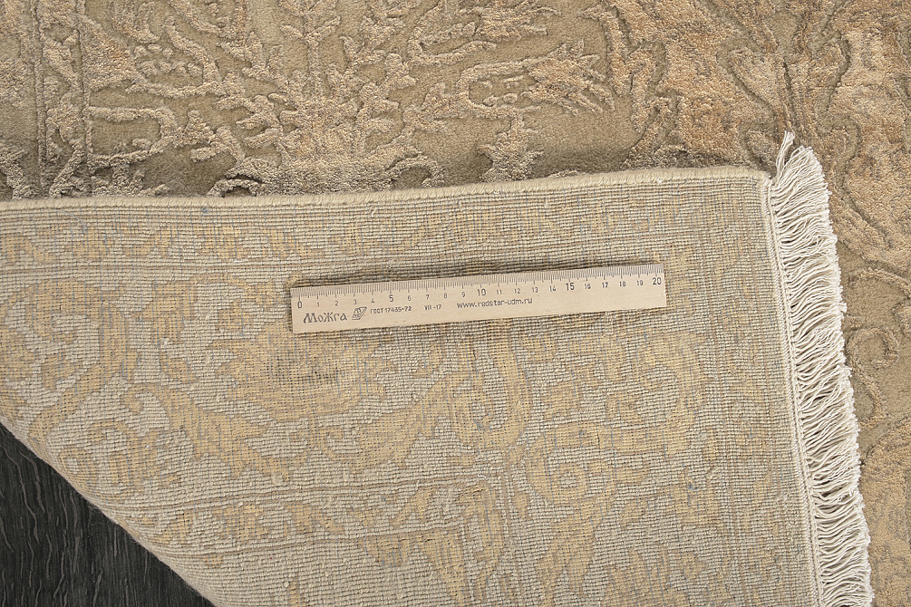 Индийский ковер из шерсти и арт-шёлка «AGRA R» NO50-GLD-GLD14983