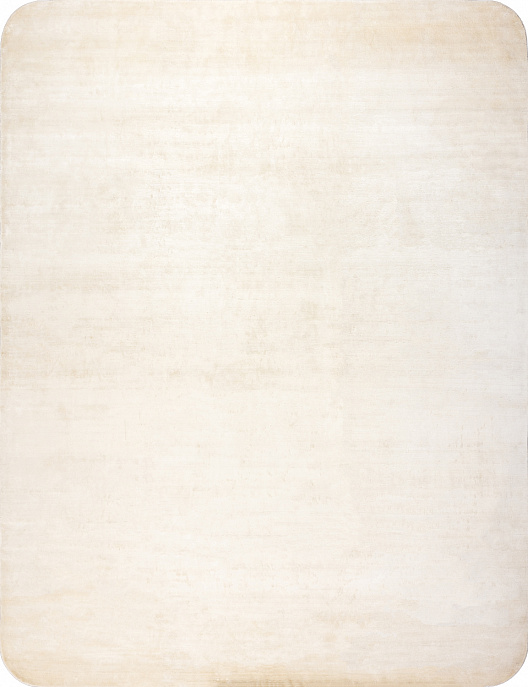 Индийский ковер из шёлка «BLANC DE BLANCS» PLAIN-CORNER-WHITE