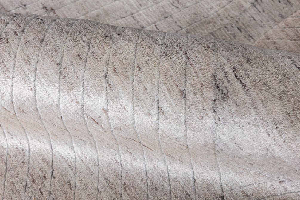 Индийский ковёр из арт-шёлка и шерсти «JAZZ» 2019167-SMOKE GREY