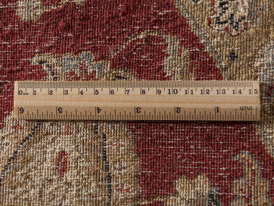 Индийский ковёр из шерсти и шёлка «AURORA 14/14» QNQ03-MIVR-RED(Oval)