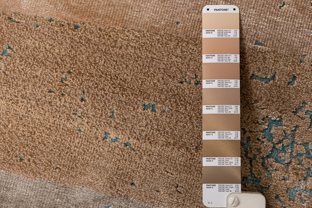 Индийский ковер из бамбукового шёлка, шерсти и хлопка «CHAOS THEORY» ESK375-AWHITE-CAQUA 12