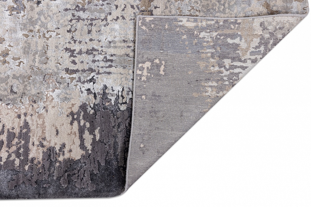 Индийский ковер из шерсти и бамбукового шёлка «CHAOS THEORY» ESK439-ASH-FGRAY