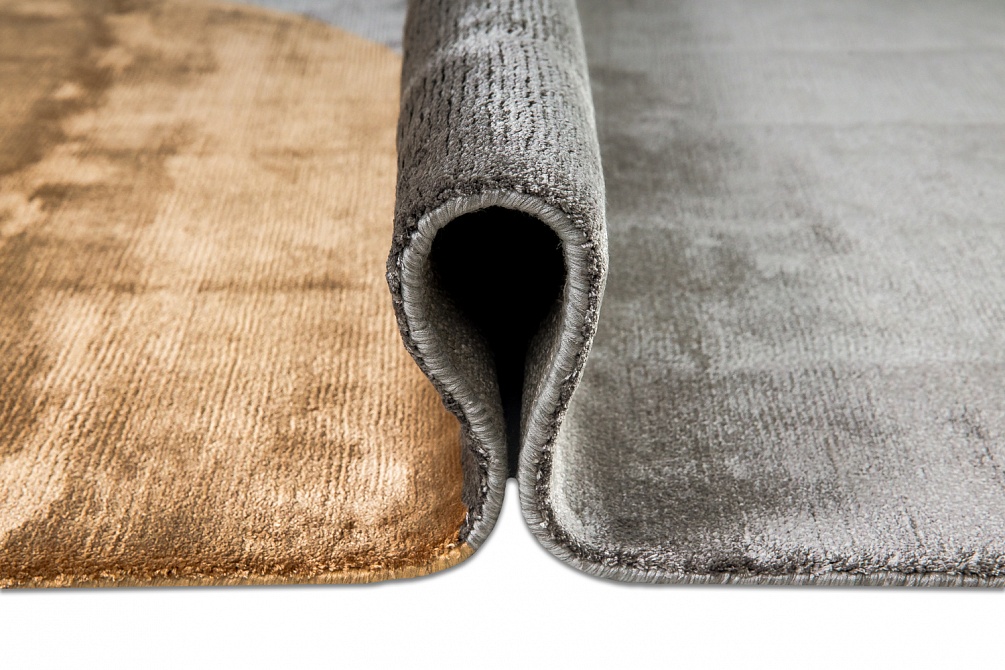 Индийский ковер из арт-шёлка «BAUHAUS» DESIGN №03-2-GREY-GOLD