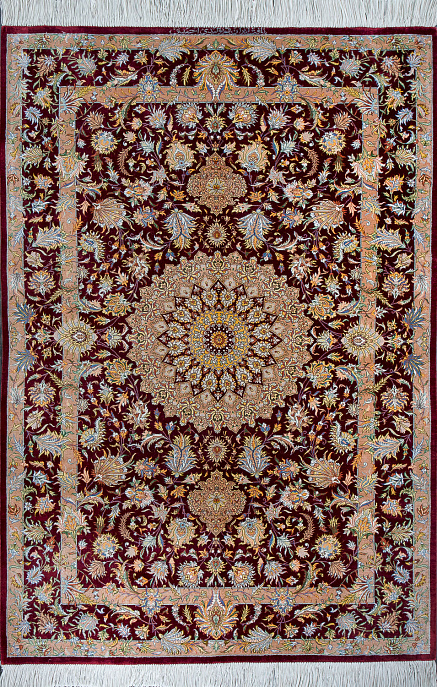 Иранский ковер из шёлка «QOM» 12-398-IR