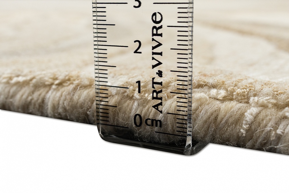 Индийский ковер из арт-шёлка и шерсти «EVEREST» 2023309-TAN