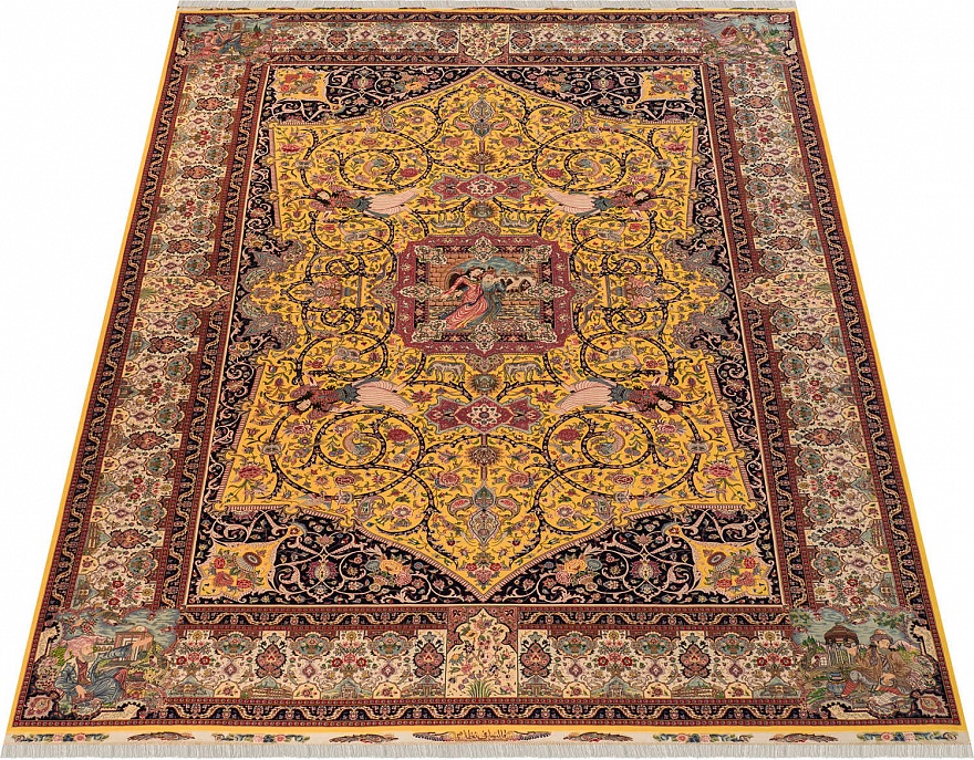 Иранский ковер из шерсти и шёлка «TABRIZ 40» 11-386-IR