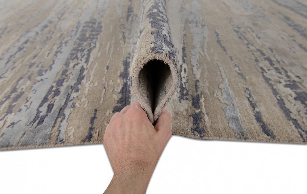 Индийский ковер из шерсти и арт-шёлка «CHAOS THEORY» ESK433-SGRY-CHI