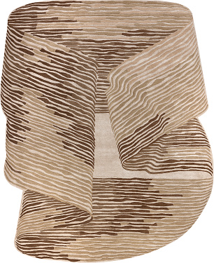 Индийский ковёр из бамбукового шёлка, шерсти и хлопка