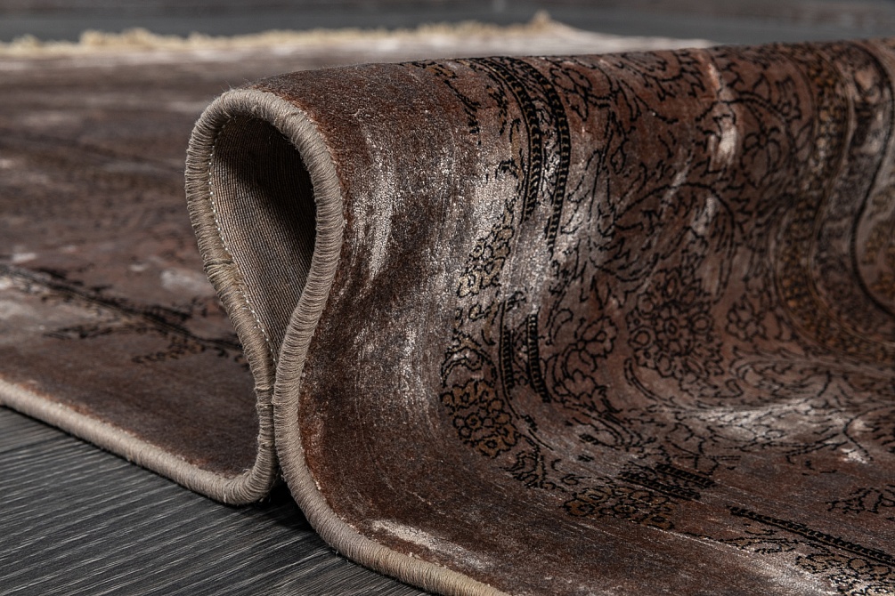 Иранский ковер из бамбукового шёлка «ANCIENT Collection» d04-OLIVE 5