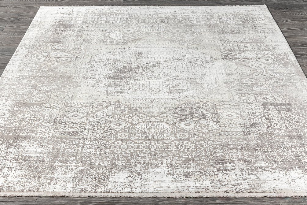 Турецкий ковёр из эвкалиптового шёлка и акрила «VERSAİLLES PALACE» MT040-CRE-C-DGRAY