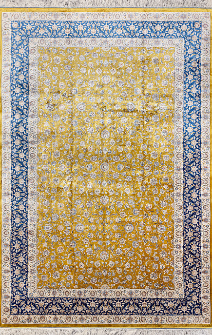 Иранский ковер из шёлка и модала «MASTERPIECE QUM» 013-23-1510-GLD Katrin