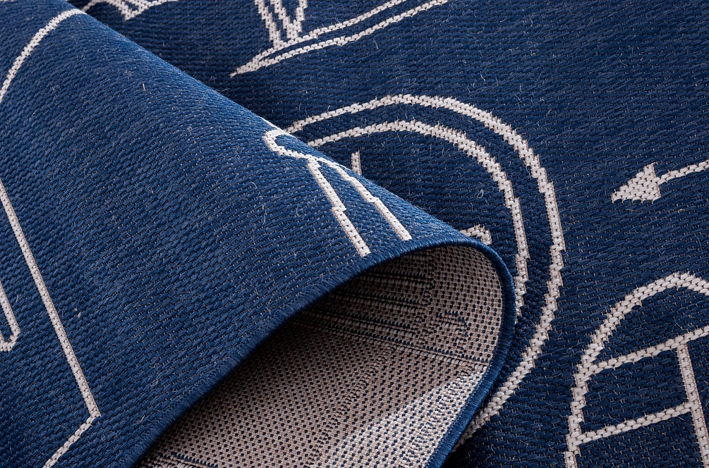 Бельгийский ковер из синтетики «COTTAGE KIDS» 7791-H503-MBLU-WOOL